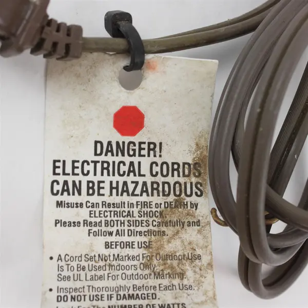 Lot of 3 Brown Extension Cords Used Pre-Owned