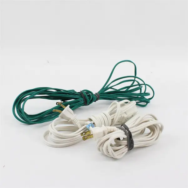 GE Lot of 3 Extension Cords White & Green Used Pre-Owned
