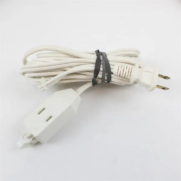 GE Lot of 3 Extension Cords White & Green Used Pre-Owned