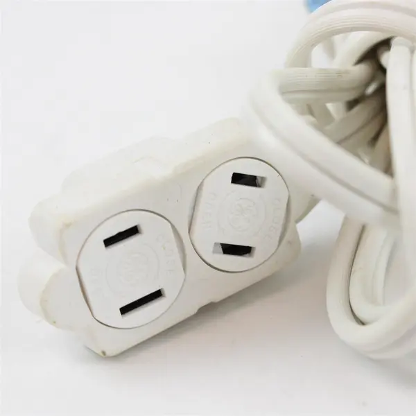 GE Lot of 3 Extension Cords White & Green Used Pre-Owned