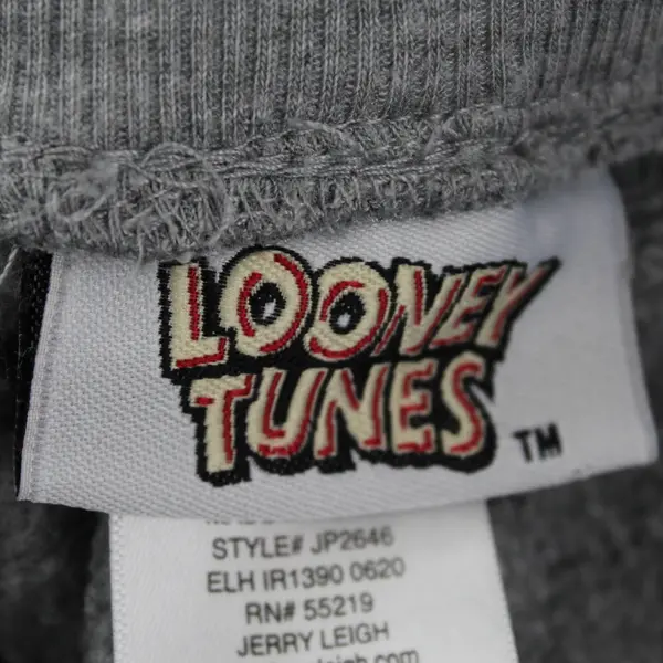 Jerry Leigh Mens Gray Looney Tunes Bugs Bunny Jogger Sweatpants Sz S