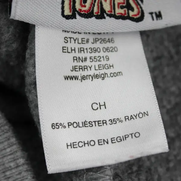 Jerry Leigh Mens Gray Looney Tunes Bugs Bunny Jogger Sweatpants Sz S