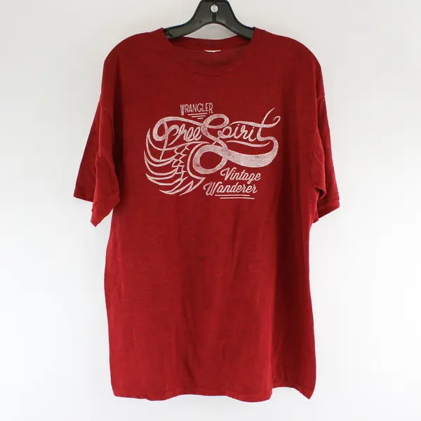 Wrangler Free Spirit Red Graphic T Shirt  Size L