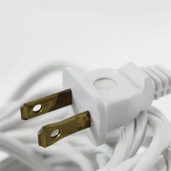 Lot of 2 White Green Extension Cords Used