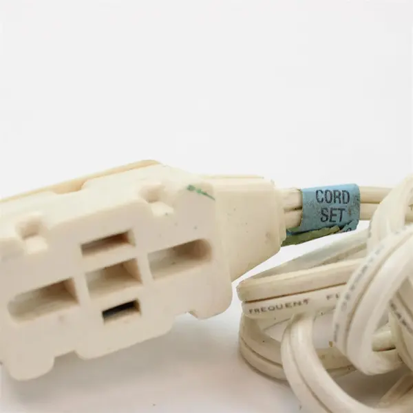 Lot of 2 White Extension Cords Used Home Office Workshop