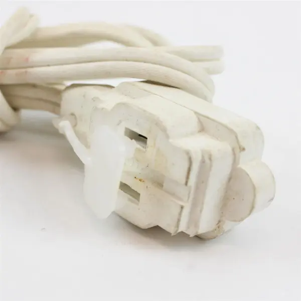 Lot of 2 White Extension Cords Used Home Workshop Power Cords