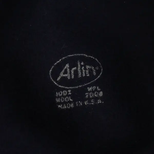 Arlin Women's Navy Blue Wool Bowler Hat Rolled Brim Vintage
