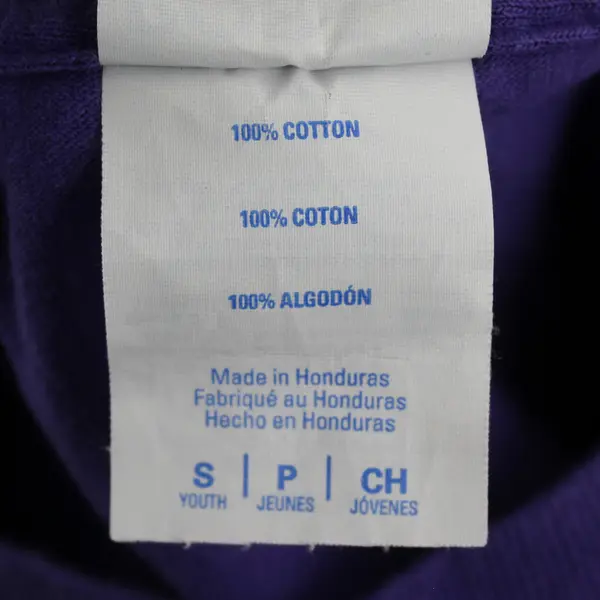 Port & Company Purple Youth S Short Sleeve Crew Neck T-Shirt