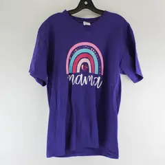Port & Company Purple Women's L Short Sleeve Crew Neck T-Shirt