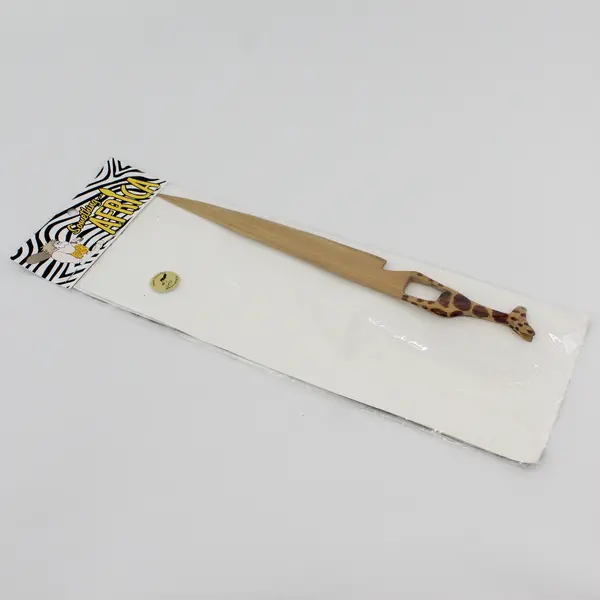 Something Africa Hand Carved Wooden Giraffe Letter Opener NIP