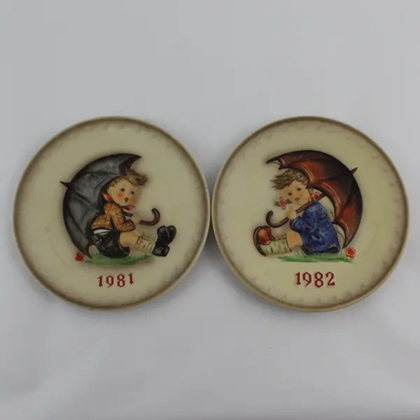Goebel MJ Hummel Porcelain Annual Plates 1981 and 1982