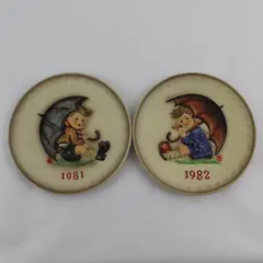 Goebel MJ Hummel Porcelain Annual Plates 1981 and 1982