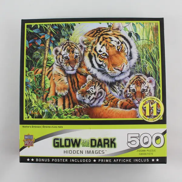MasterPieces Mother's Embrace Hidden Images 500 Pc Glow in the Dark Puzzle