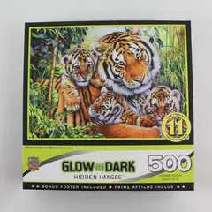 MasterPieces Mother's Embrace Hidden Images 500 Pc Glow in the Dark Puzzle