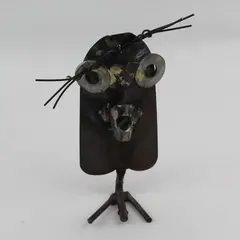 Handmade Owl Trowel Metal Art Sculpture