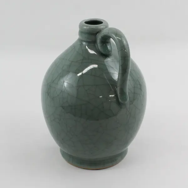 Green Crackled Glaze Ceramic Jug 