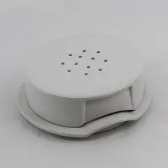 Crate&Barrel White Ceramic Brie Cheese Baker Vented Lid