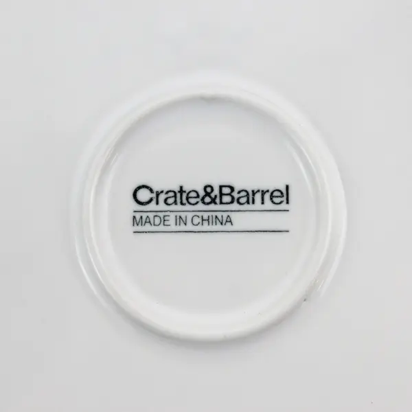 Crate&Barrel White Ceramic Brie Cheese Baker Vented Lid
