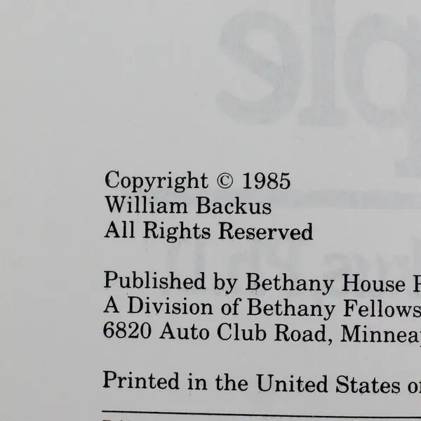 Telling the Truth to Troubled People William Backus 1985 PB Christian Counseling