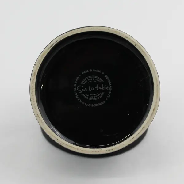 Sur La Table Black Ceramic Salt Pig