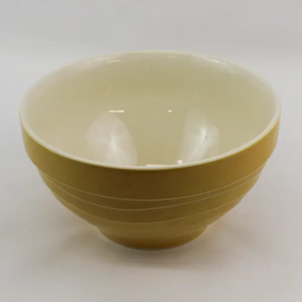 Gold Beehive Ribbed Mixing Bowl Made In Thailand 9" Diameter