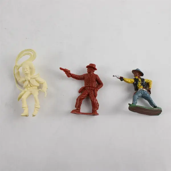 Vtg 1950's Marx Sears Heritage Fort Apache Playset Pieces - 64 Cowboys