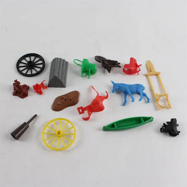 Mixed Lot of 15 Vtg 1950's Marx Sears Heritage Fort Apache Playset Pieces  