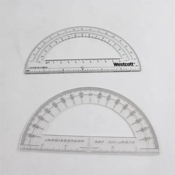 Lot of 5 Protractors Standard & Mini Math Angle Measuring Tools