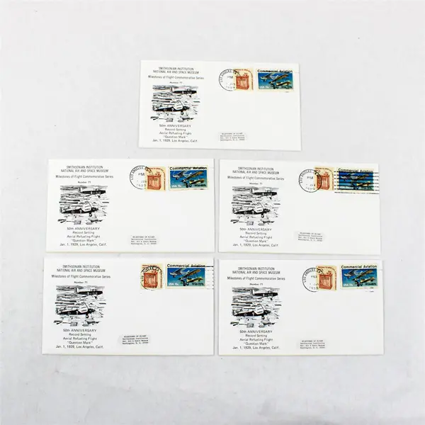 Lot Of 5 50th Anniversary Aerial Refueling Flight 1979 Milestones Covers