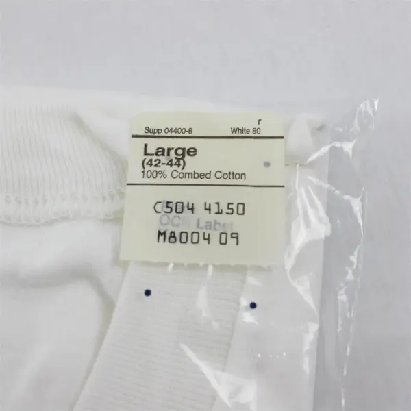 Royal Comfort Men's Large White Short Sleeve Polo Shirt 100% Cotton
