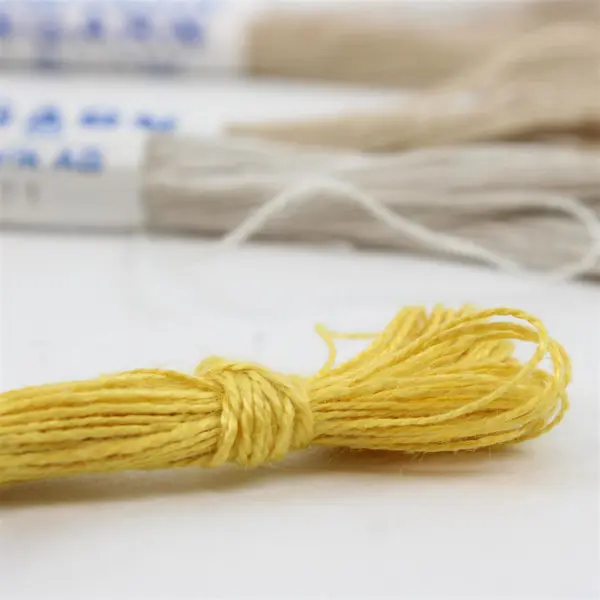 Lot of 5 Klippans Lingarn 100% Linen Thread Skein Bundles Gray Tan Yellow