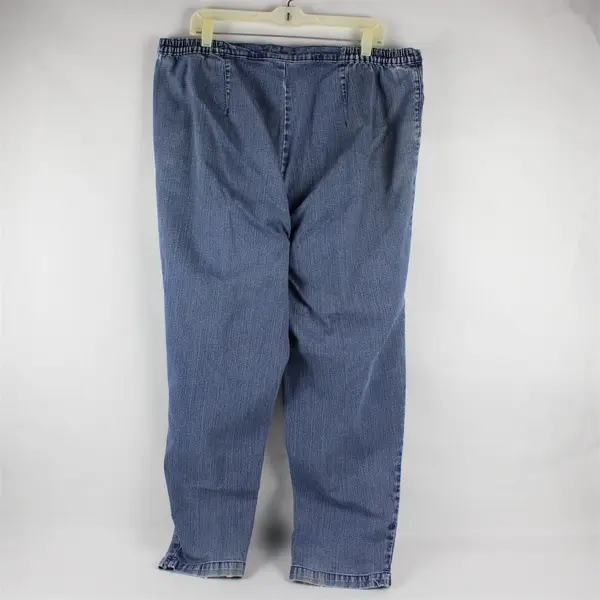 Vintage 90s Westport Denim Women's 18W Med Wash Relaxed Fit Tapered Leg Jeans