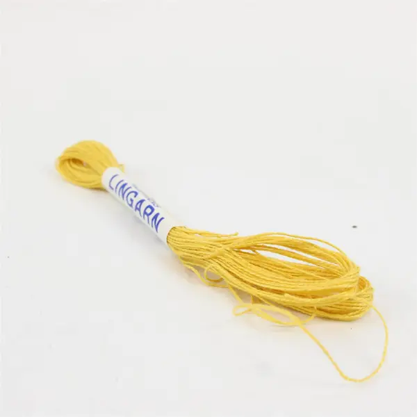 Klippans Lingarn 4pc 100% Linen Thread Yarn Skeins Yellow White Lot