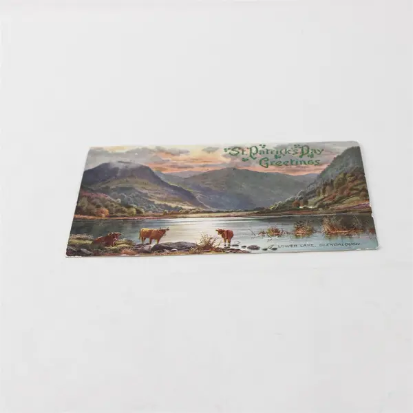 Raphael Tuck & Sons Oilette St Patrick's Day Lower Lake Glendalough Postcard