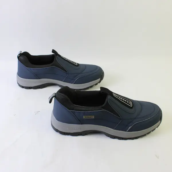 Men's Blue Black Slip On Outdoor Walking Shoes Unbranded Pre-Owned