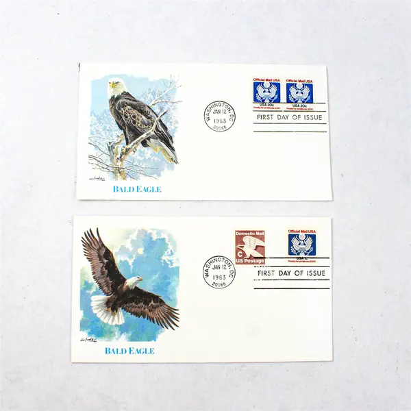 Set Of 8 Eagle 1983 Stamp SC# 0127 FDC Fleetwood Cachet