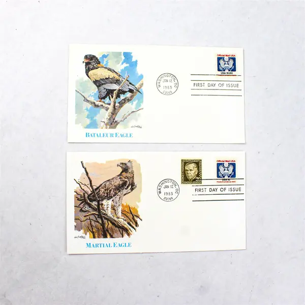 Set Of 8 Eagle 1983 Stamp SC# 0127 FDC Fleetwood Cachet