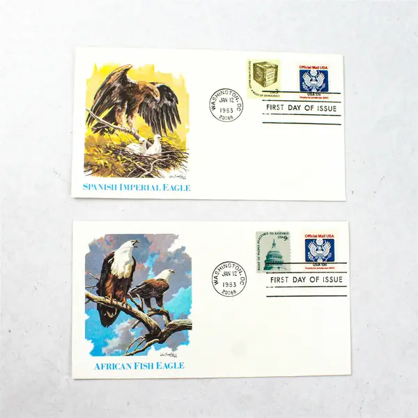 Set Of 8 Eagle 1983 Stamp SC# 0127 FDC Fleetwood Cachet