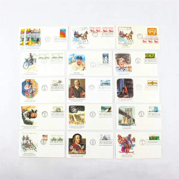 Lot of 15 Fleetwood Cachet First Day Covers Mixed Dates US FDC