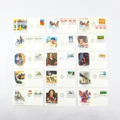 Lot of 15 Fleetwood Cachet First Day Covers Mixed Dates US FDC