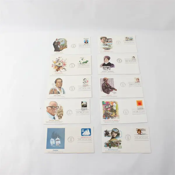 Lot of 10 Fleetwood Cachet 1980 First Day Covers