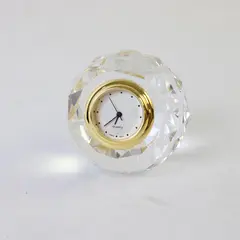 Crystal Accents OC/132 Round Clock Desk Mantel Shelf Crystal