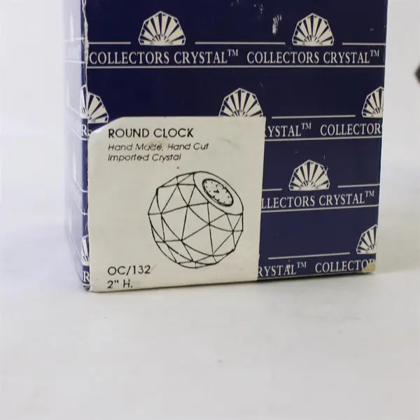 Crystal Accents OC/132 Round Clock Desk Mantel Shelf Crystal