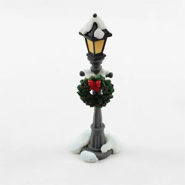 Lot of 3 Ceramic Christmas Ornaments Sleighs Street Lamp Holiday Decor