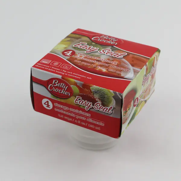 NIB Set of 4 Betty Crocker Easy Seal Food Storage Containers 4 Oz