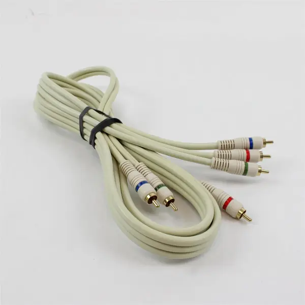 Python 3-RCA Component Video Cable Gold Plated Used