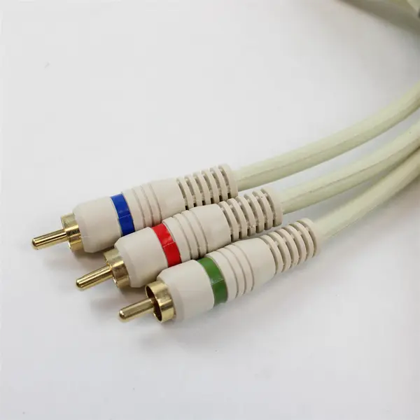 Python 3-RCA Component Video Cable Gold Plated Used