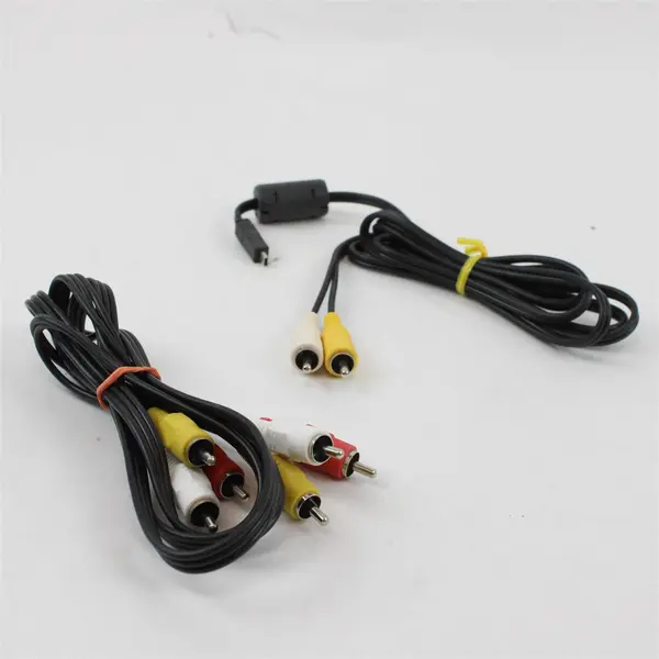 Lot of 2 Used Game Console AV RCA Cables 2 RCA & 3 RCA Multicolor