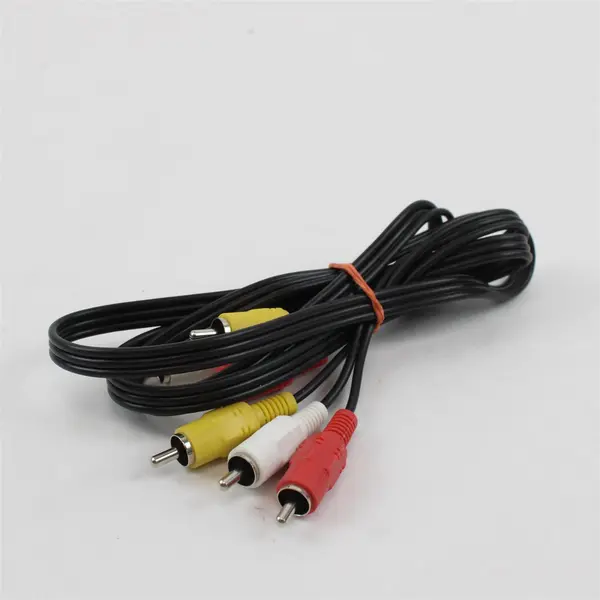Lot of 2 Used Game Console AV RCA Cables 2 RCA & 3 RCA Multicolor