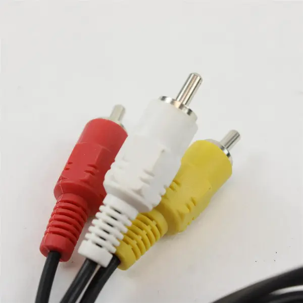 Lot of 2 Used Game Console AV RCA Cables 2 RCA & 3 RCA Multicolor